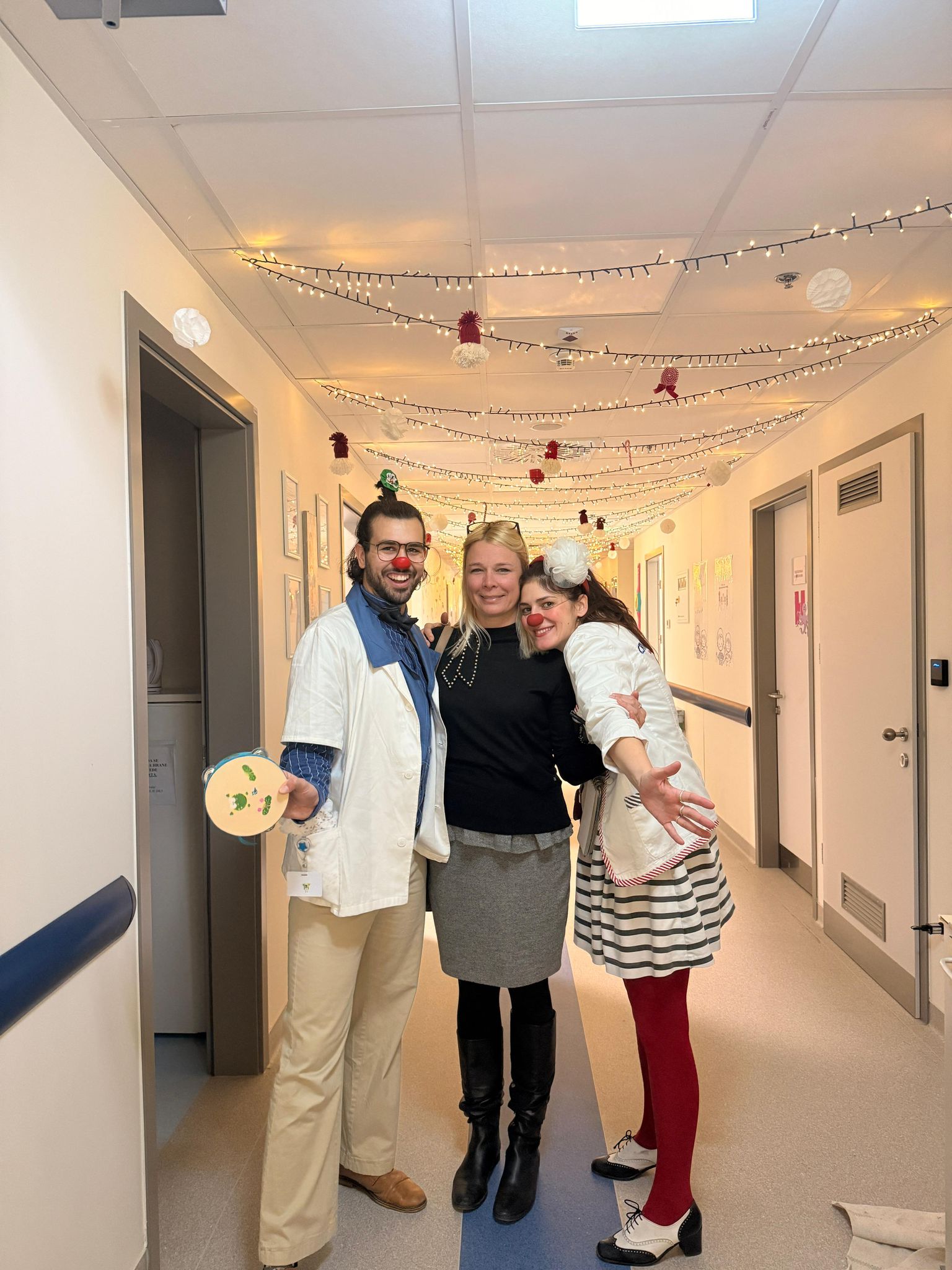 Maja Rusan In Hospital with Clowns
